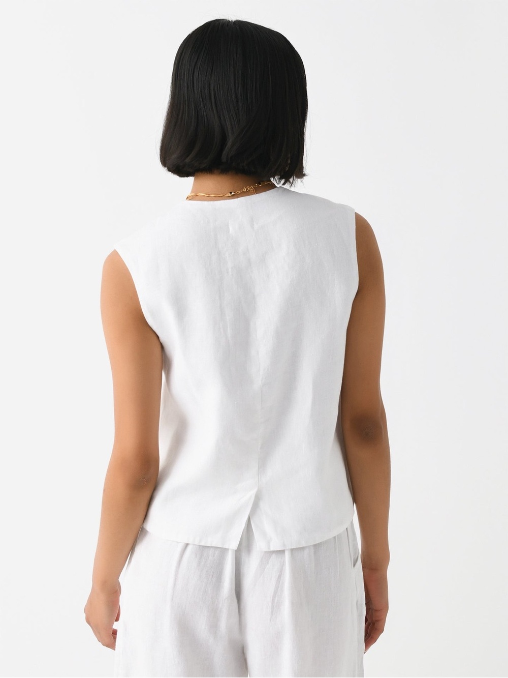 DONNI Women’s Linen Vest - Picture 3 of 8